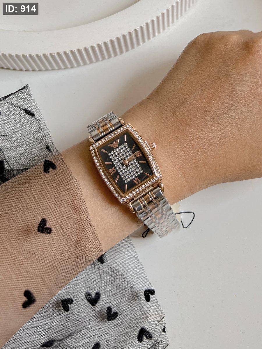 ساعة إمبوريو أرماني نسائية مع علبة E3